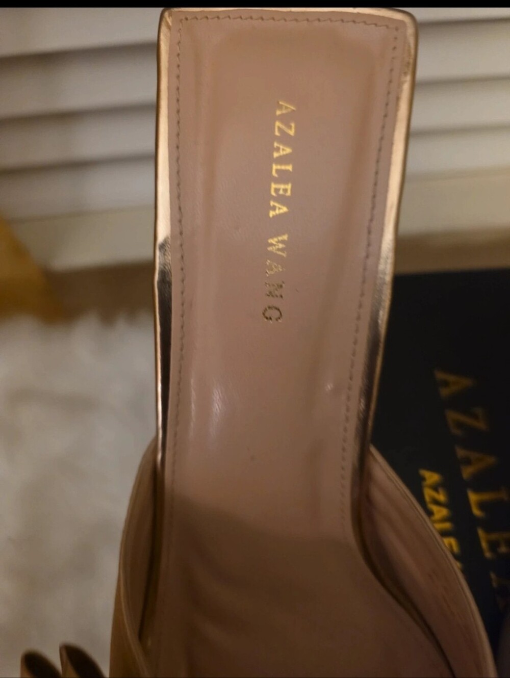 Azalea Wang Caramel Bow Slide Heels Sz 10 - Picture 5 of 6